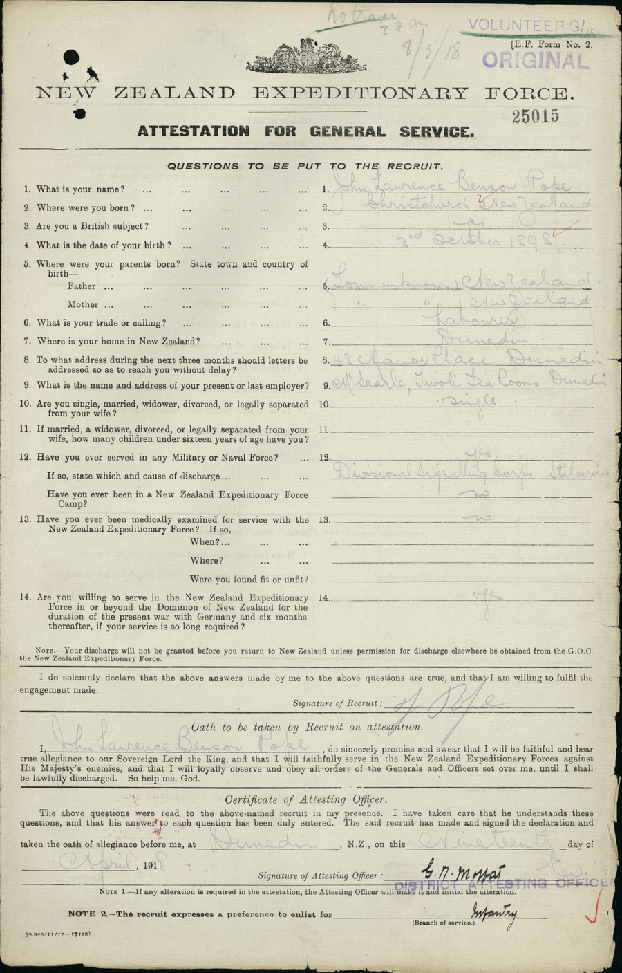 J. L. B. Pope’s second military file, image 23 of 32