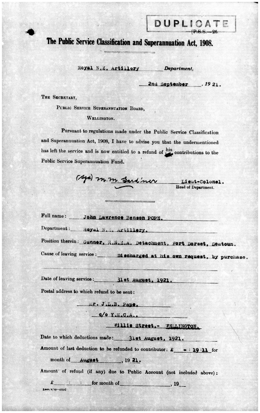 J. L. B. Pope main military file, image 13 of 50