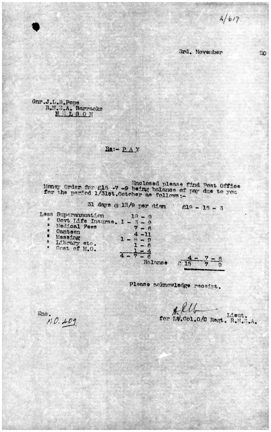 J. L. B. Pope main military file, image 19 of 50