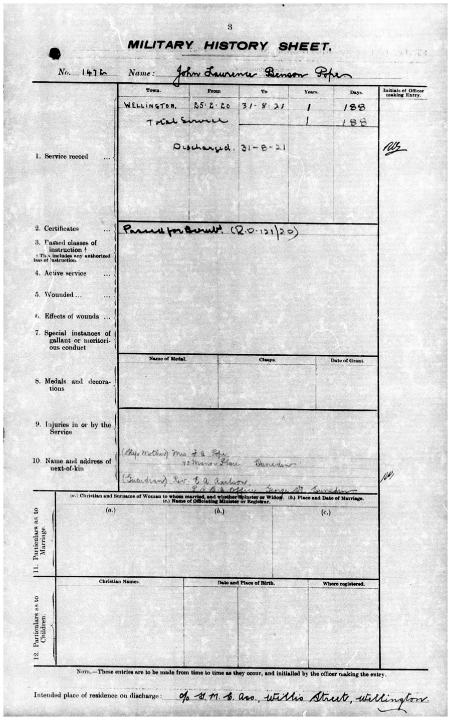 J. L. B. Pope main military file, image 35 of 50