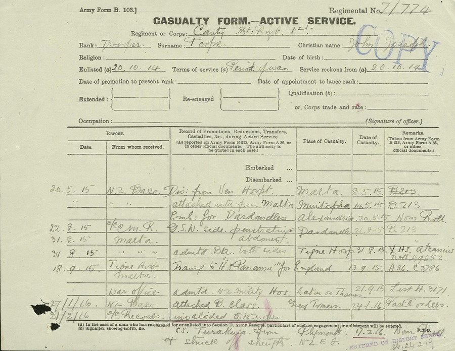 John Joseph Pope military file, image 6 of 25