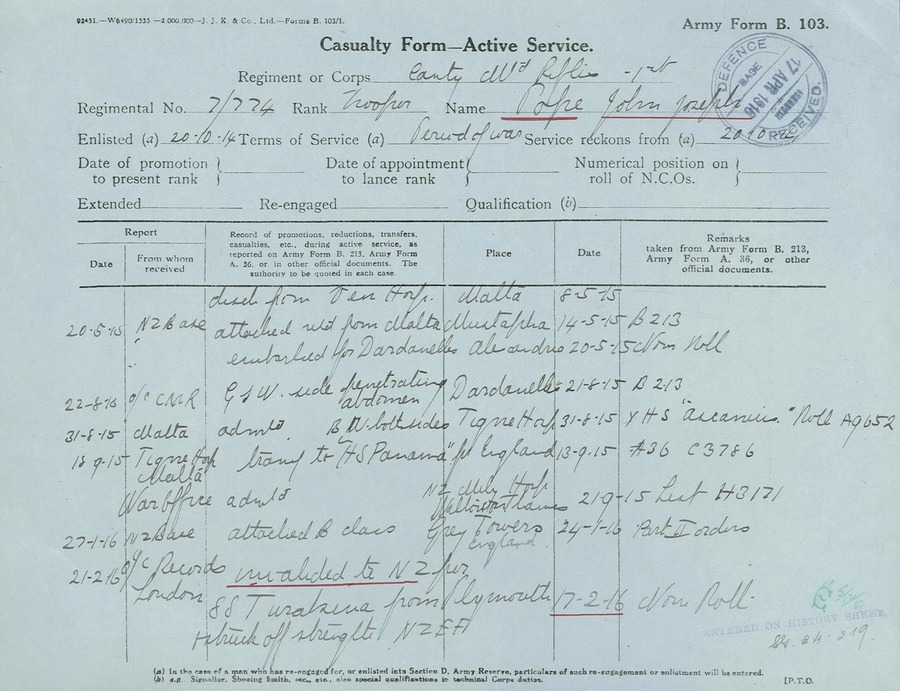 John Joseph Pope military file, image 7 of 25