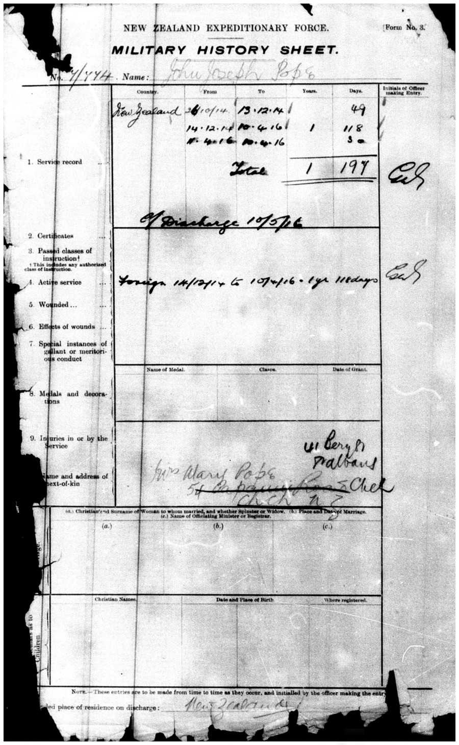 John Joseph Pope military file, image 22 of 25