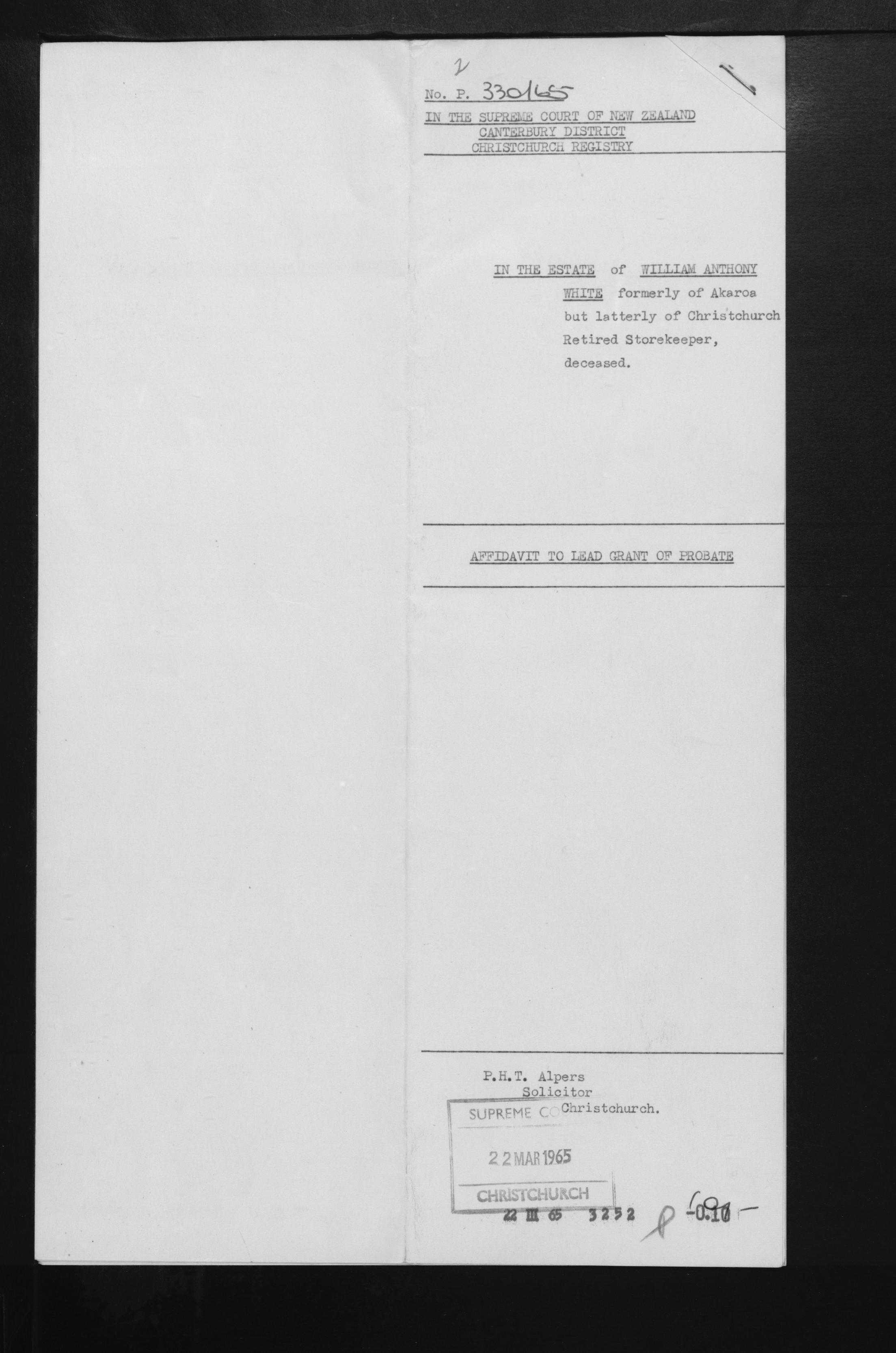 William Anthony White’s will and estate papers, image 6 of 11
